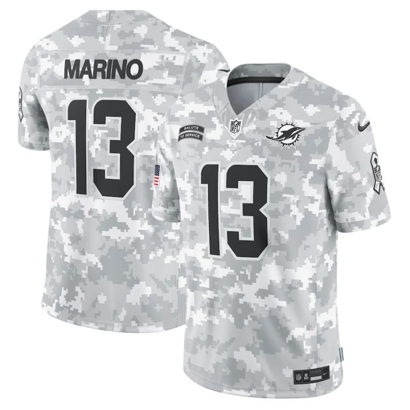 Men Miami Dolphins #13 Marino Nike Arctic Camo 2024 Salute to Service Limited NFL Jersey->miami dolphins->NFL Jersey